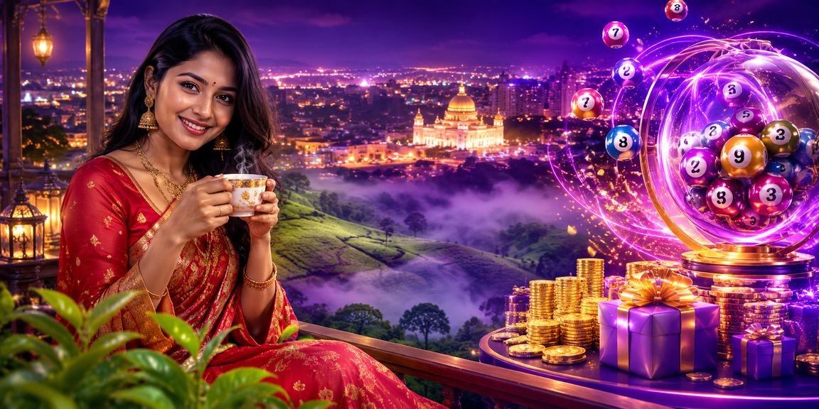 বগুড়ার চা বাগানে লটারি খেলছেন একজন ব্যক্তি